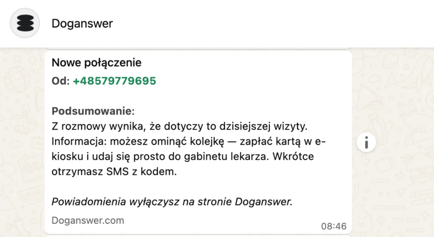 Dostajesz podsumowania